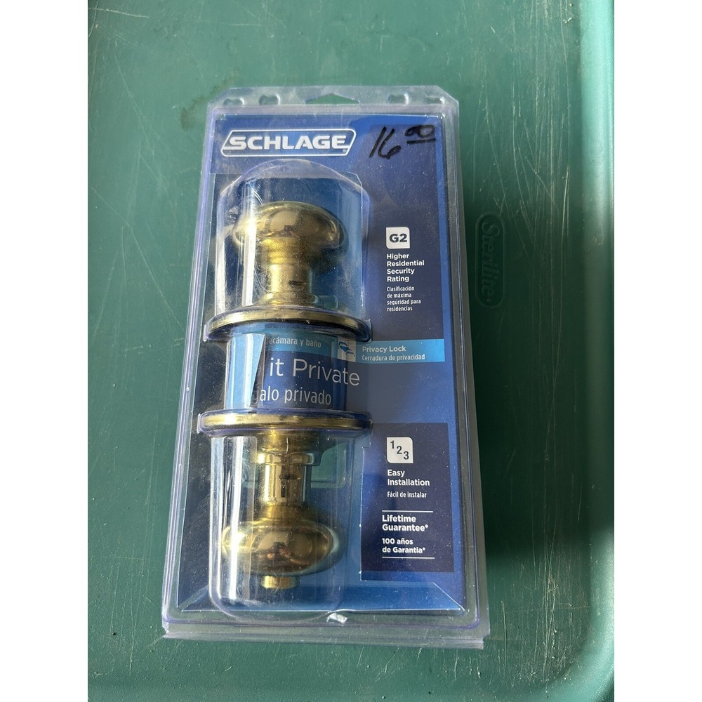New Schlage G2 non-locking Hall and closet handle Brass Color